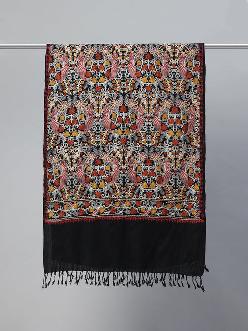 Women's Aari Embroidered Wool Stole
